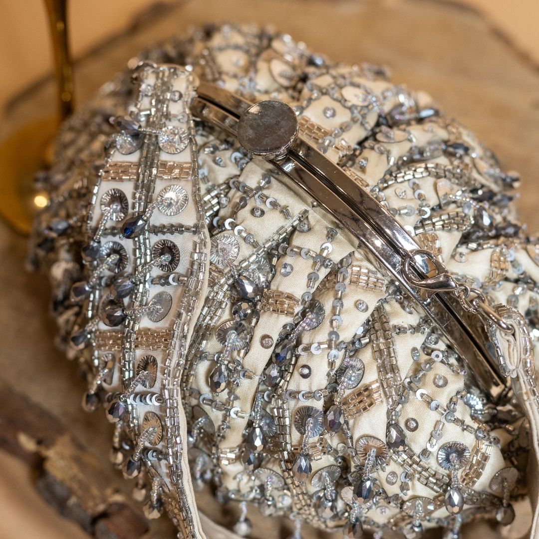 Tara Silver Clutch