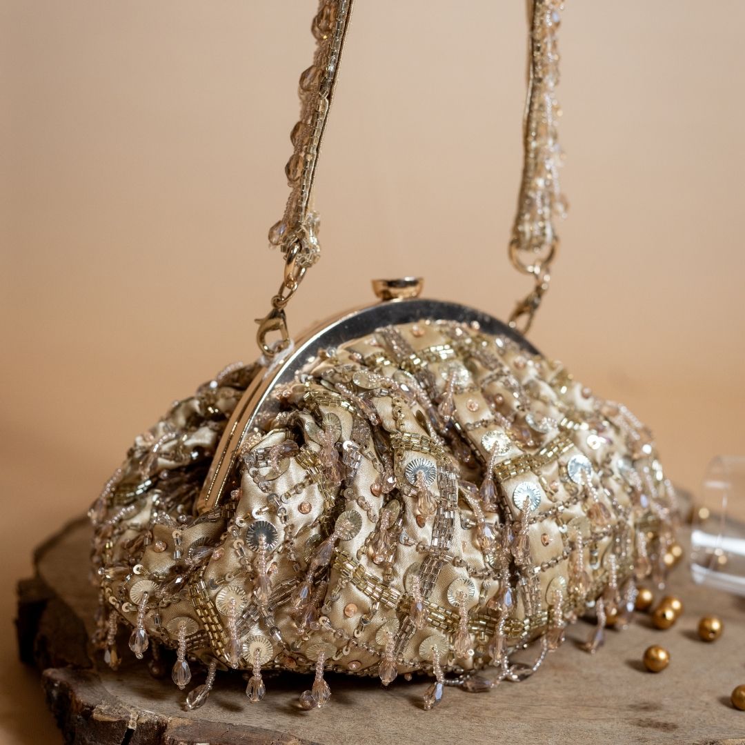 Tara Gold Clutch