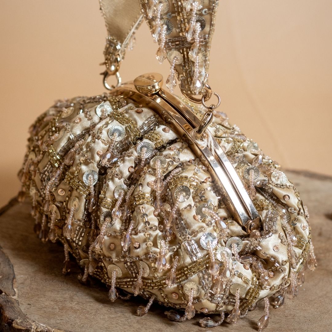 Tara Gold Clutch