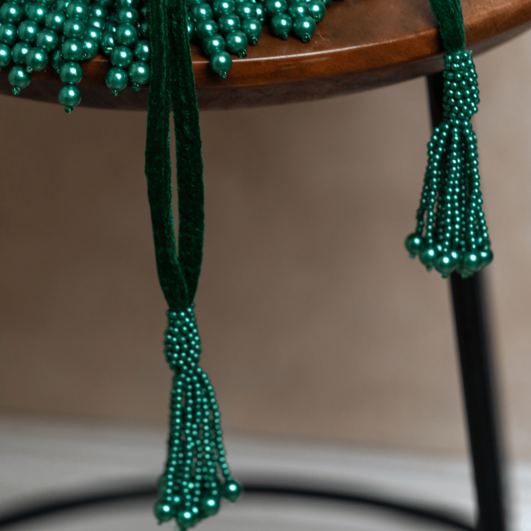 Emerald Green Pearl Potli