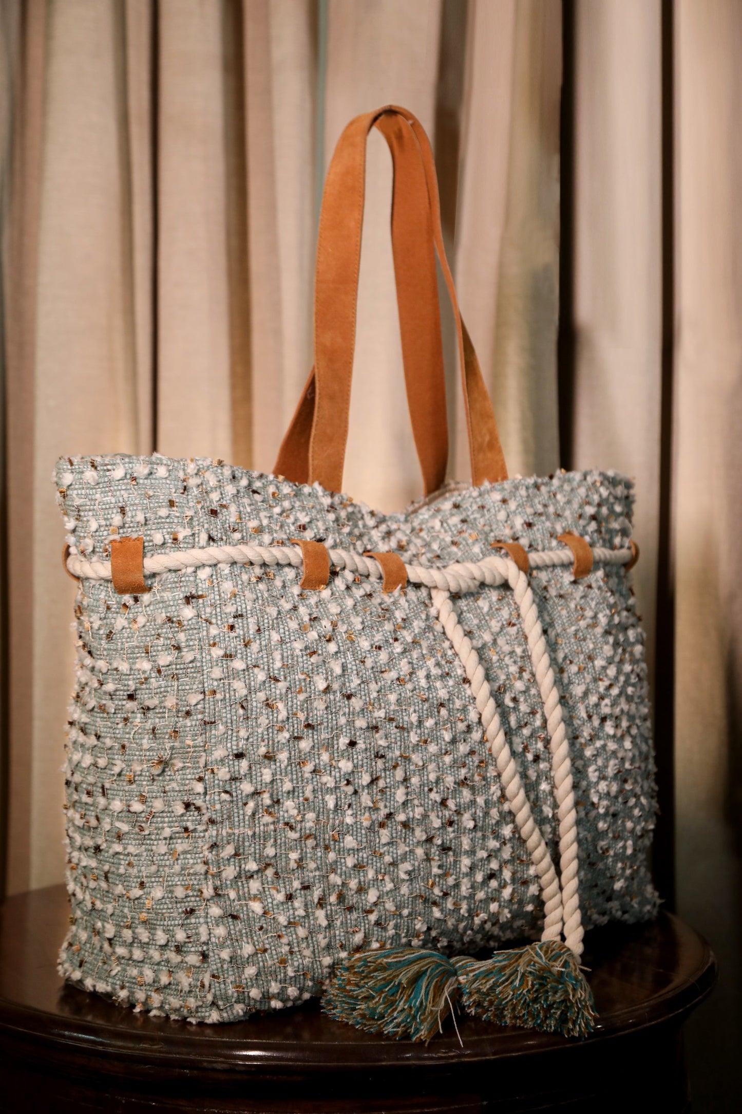 Calico Drawstring Tote