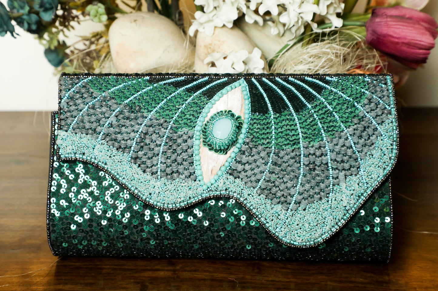 Enchanting Evil Eye Sequin Clutch