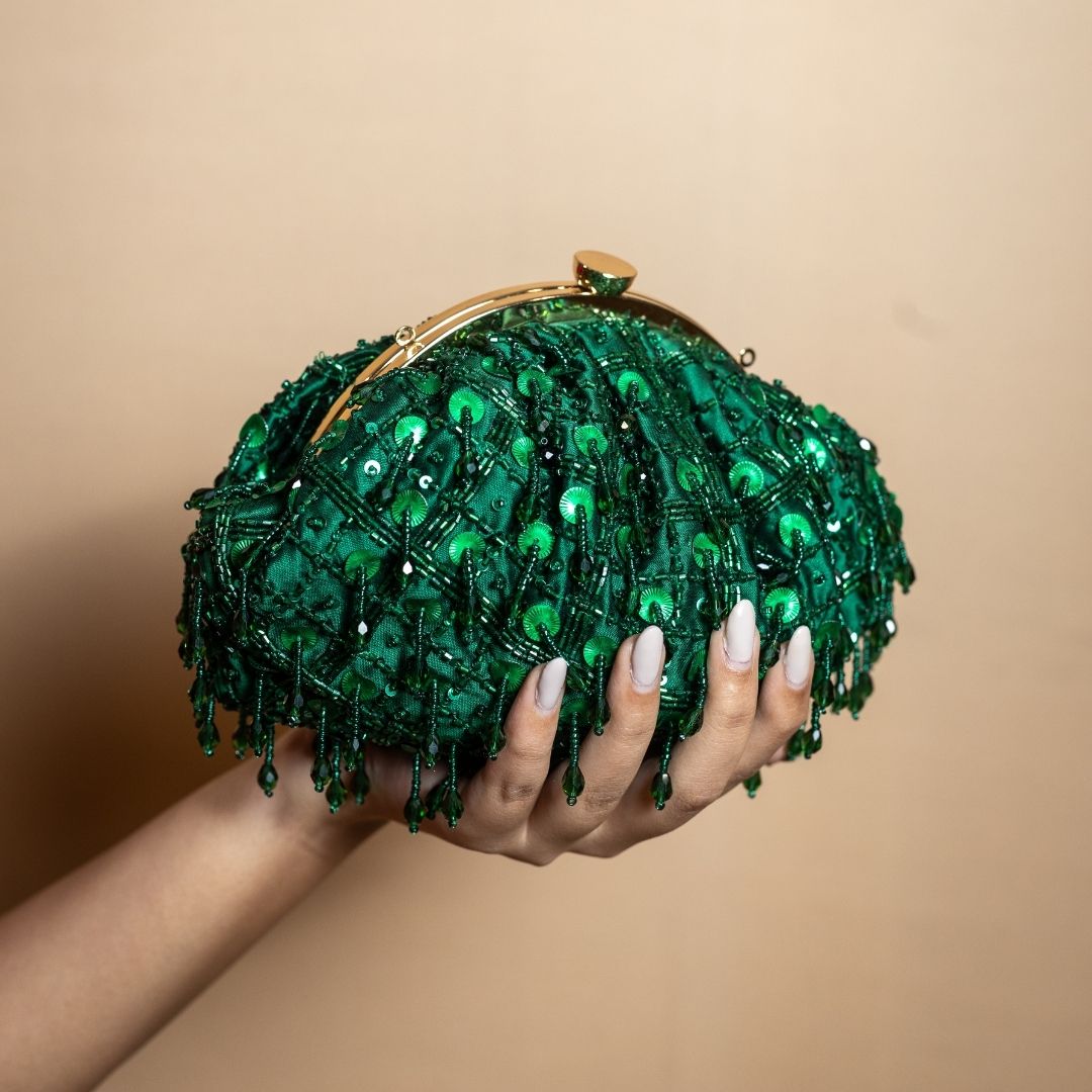 Tara Green Clutch