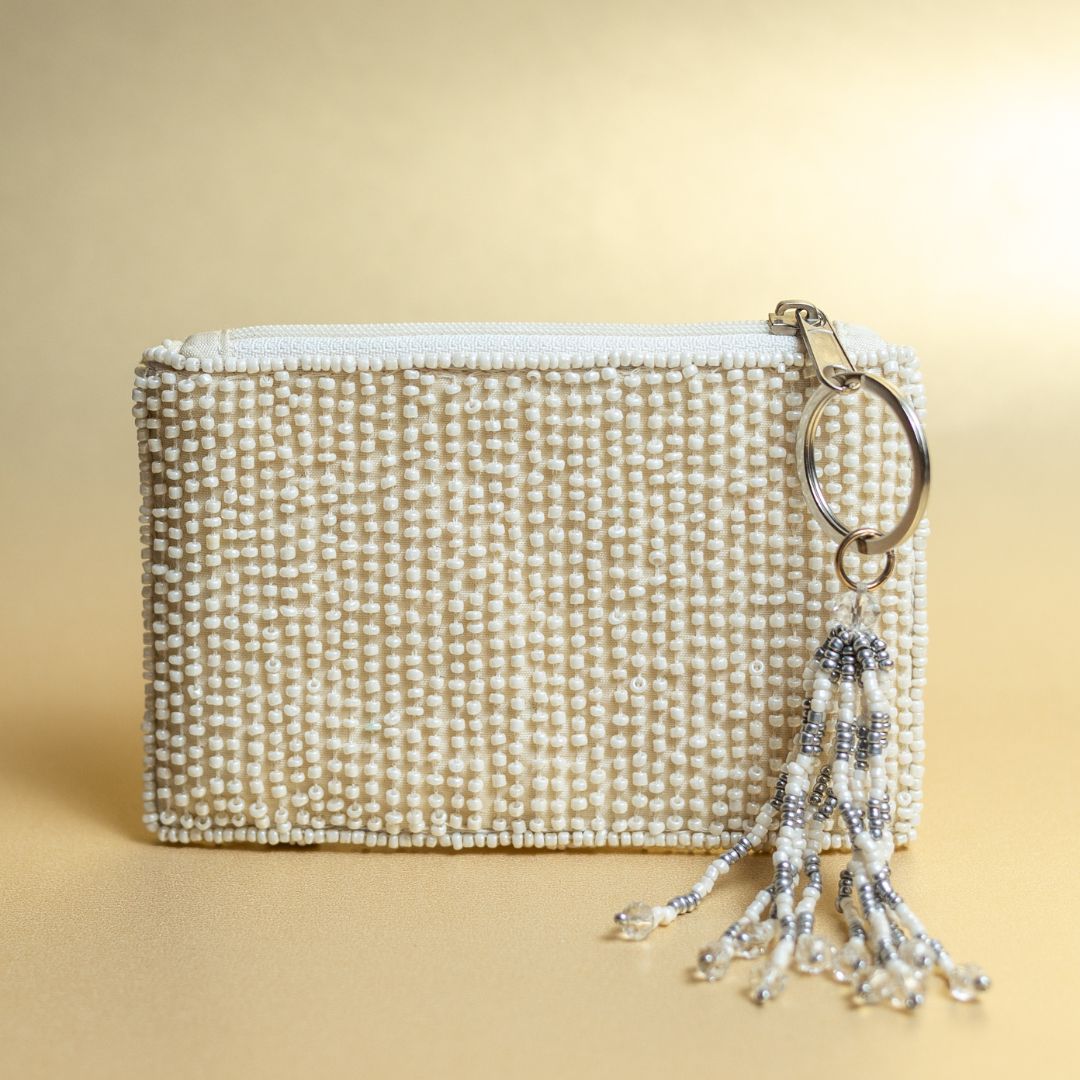 Floral Embellished Coin Pouch