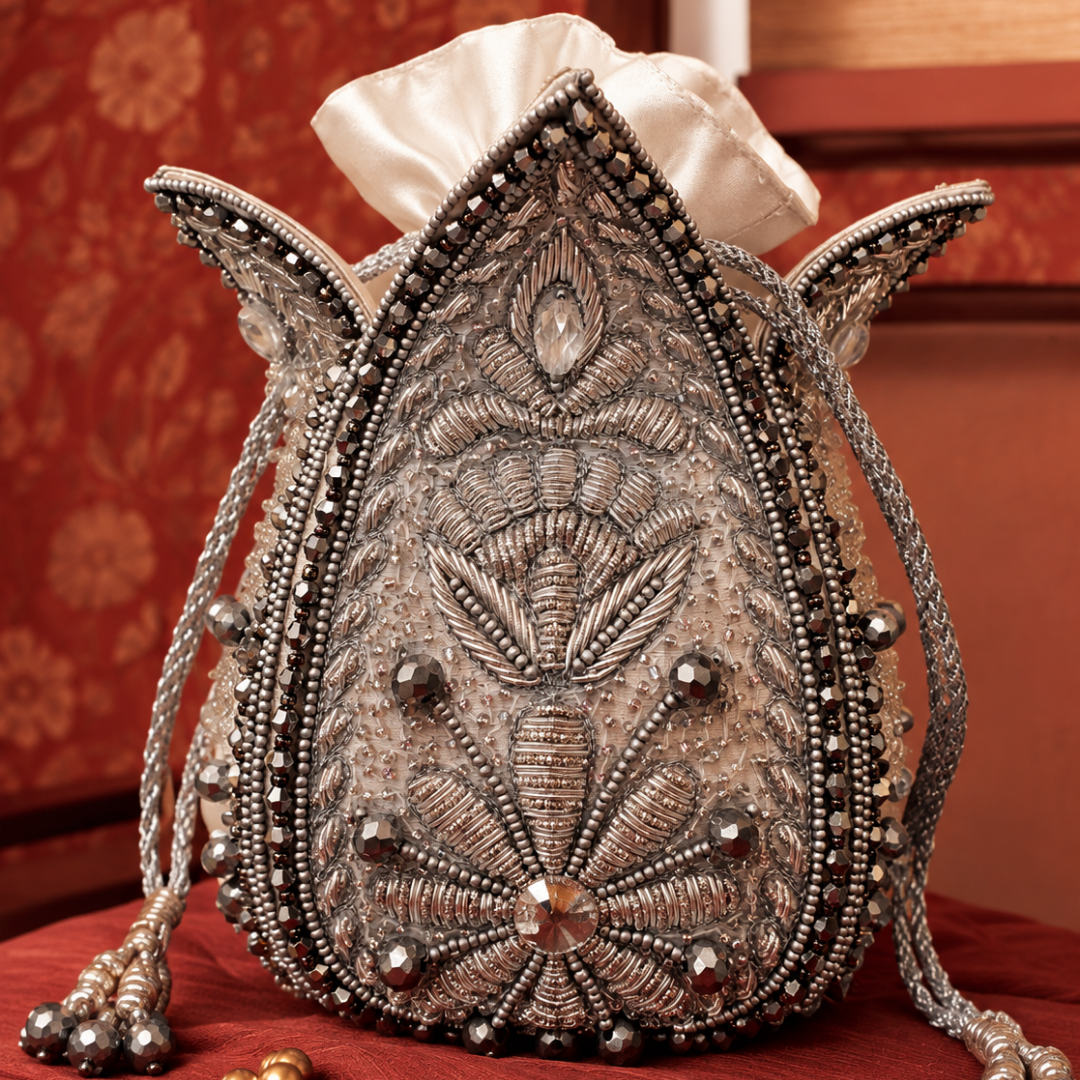 Lotus Éclat Potli-SILVER
