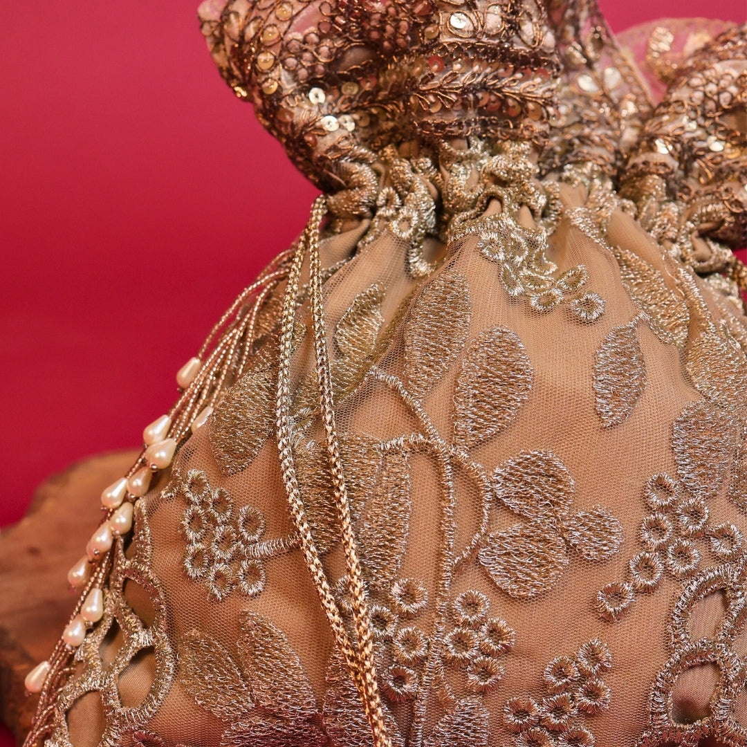 Serene Bloom Glint Potli