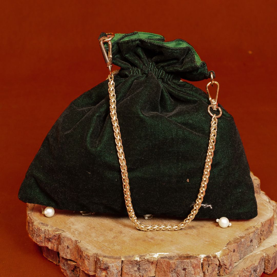 Padmini Bottle Green Potli