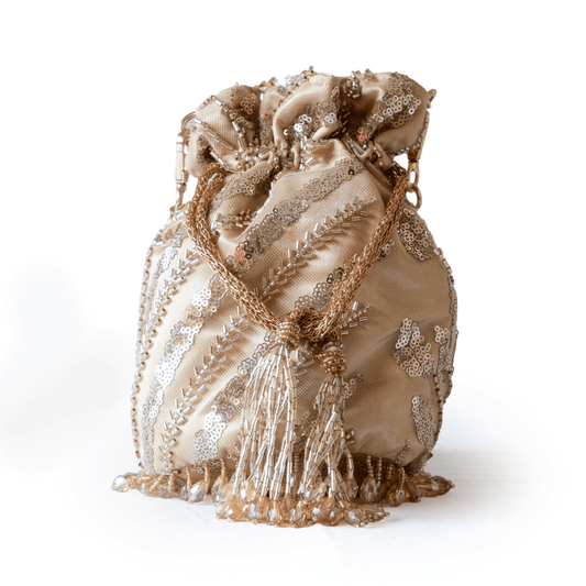 Champagne Glitz Chain Potli