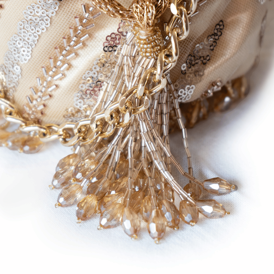 Champagne Glitz Chain Potli