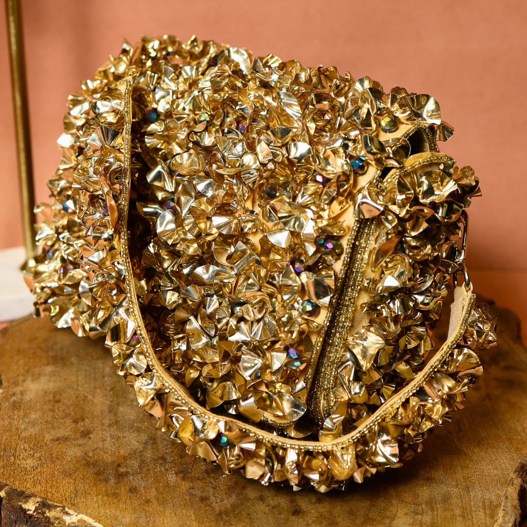 Golden Crater Clutch