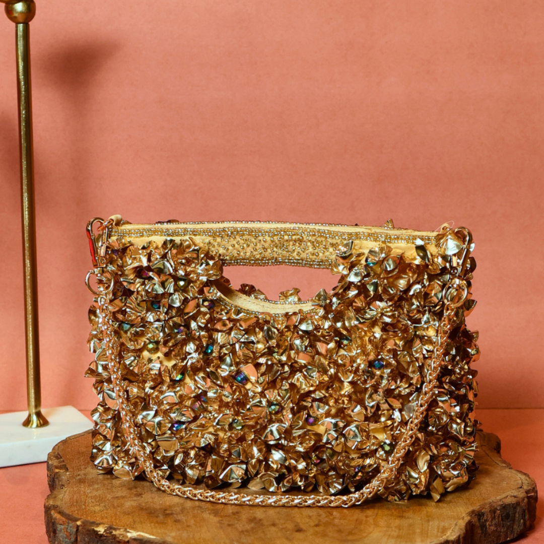 Golden Crater Handbag