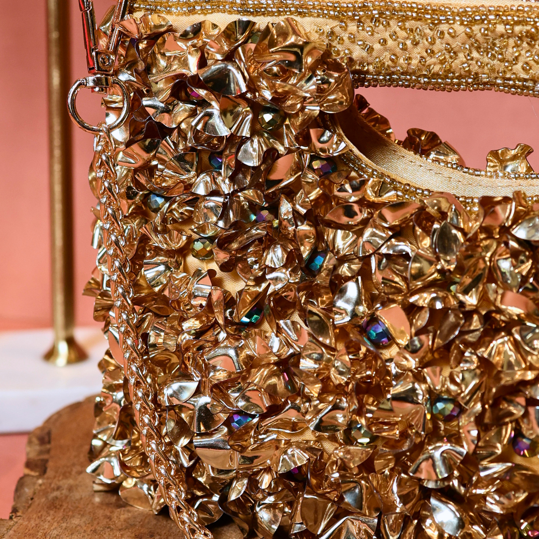 Golden Crater Handbag