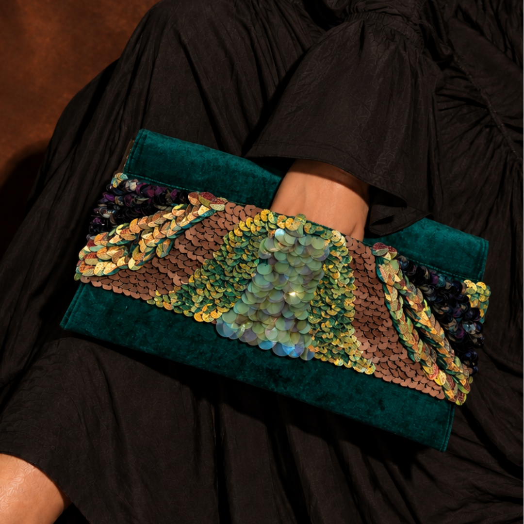 The Aria Handbag-Emerald