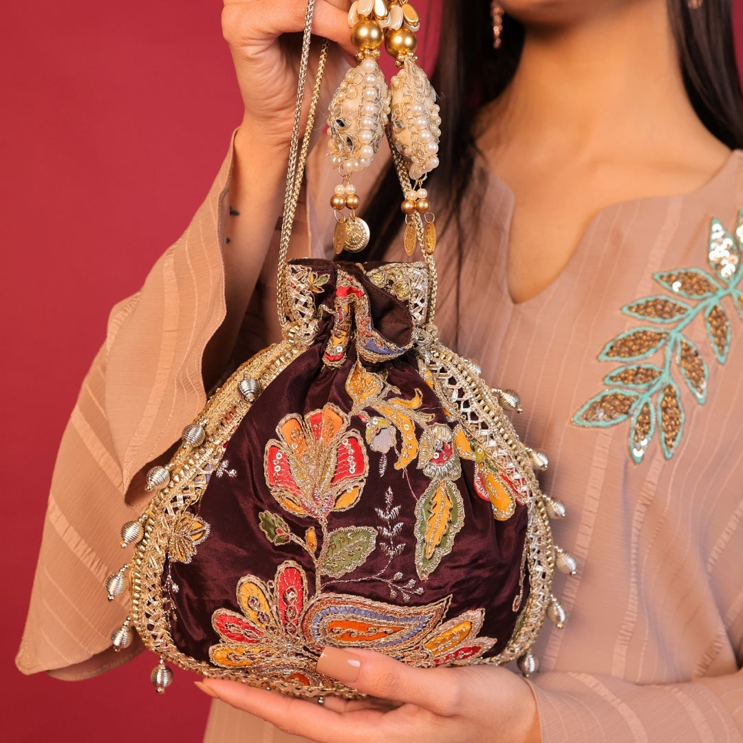 Mehfil Royale Brown Potli