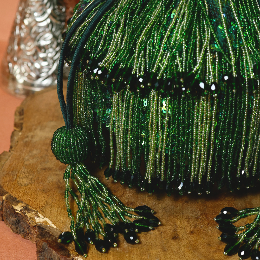Emerald Shimmer Potli