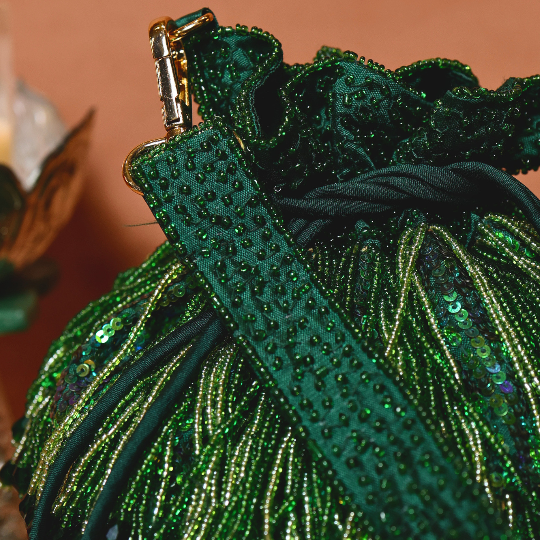 Emerald Shimmer Potli