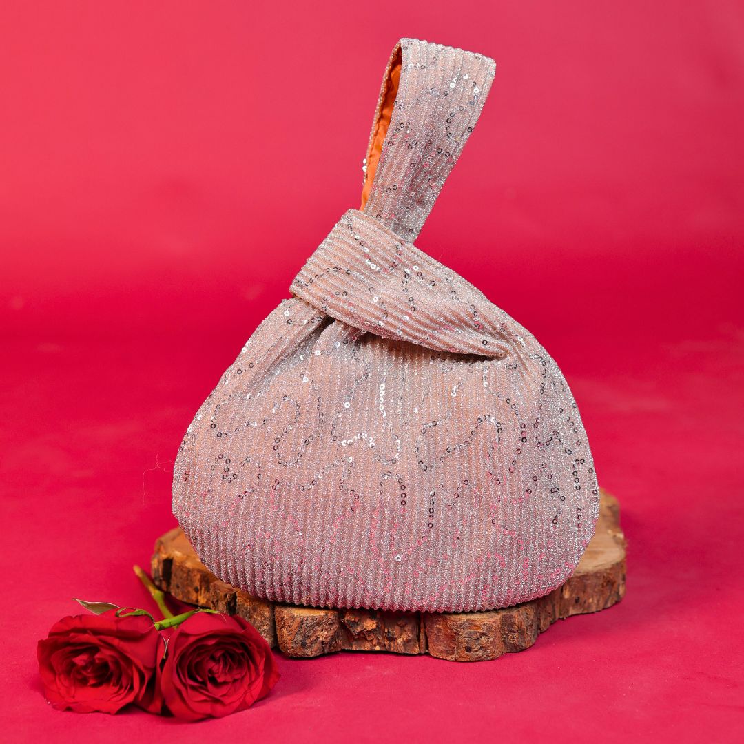 Ira Champagne Knot Bag