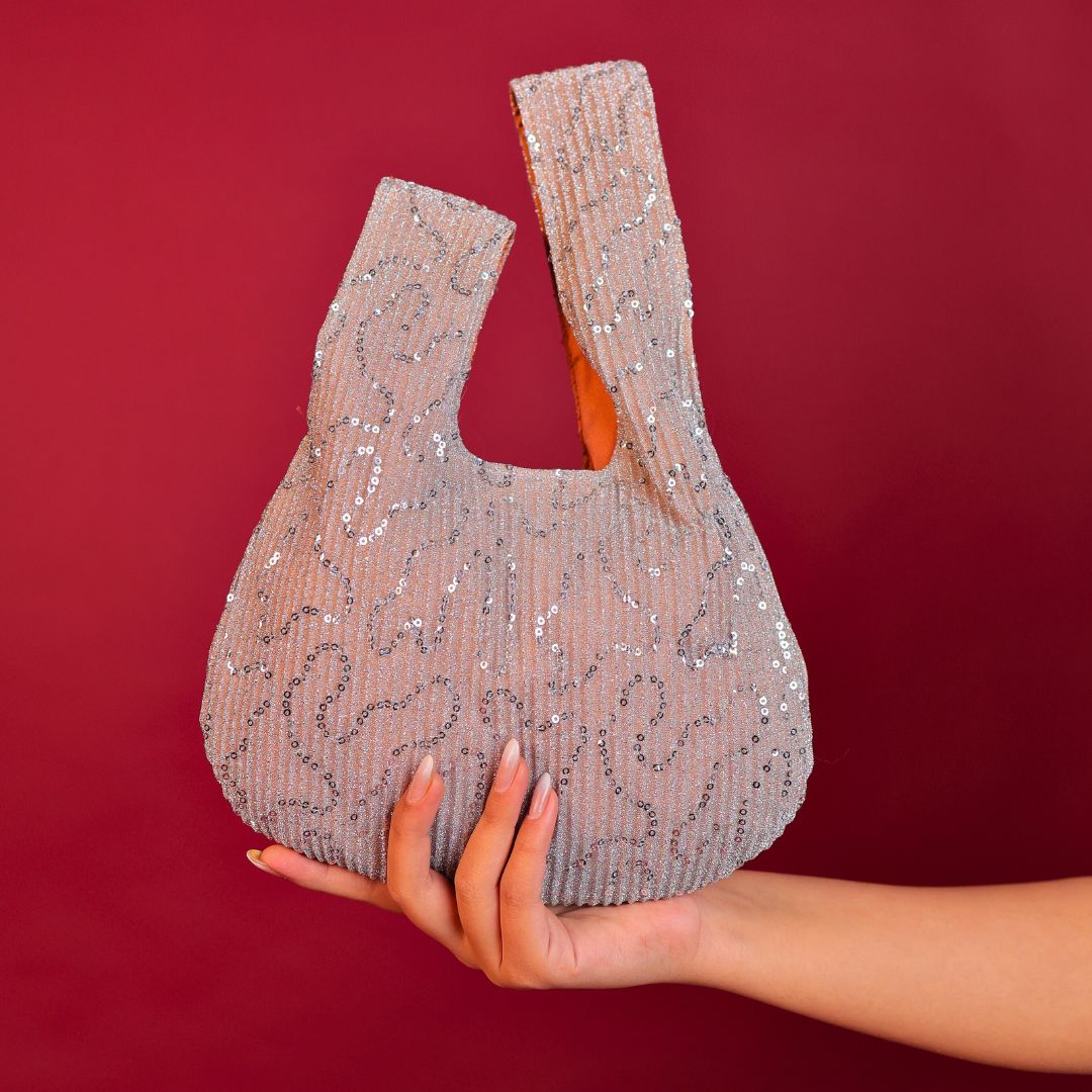 Ira Champagne Knot Bag