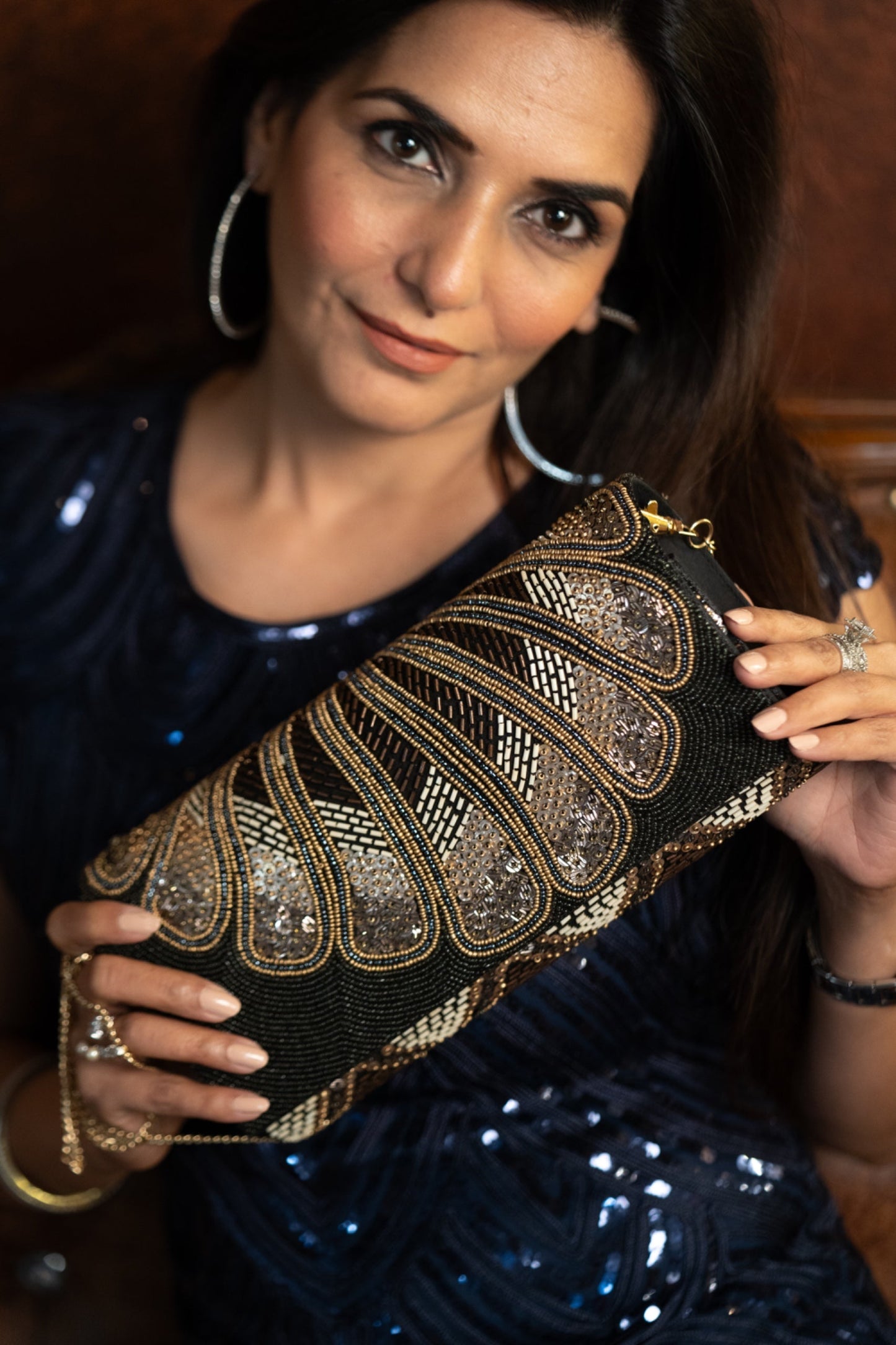Maria vintage beaded clutch
